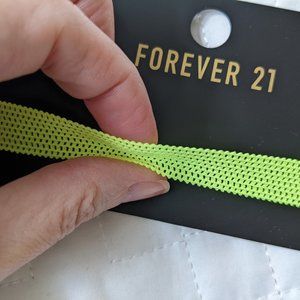 NWT Forever 21 Fluorescent Yellow Choker